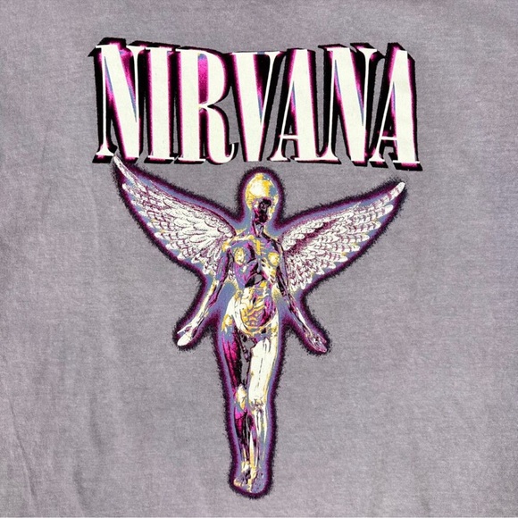 New Nirvana In Utero Graphic Band Tee Shirt Oversized Fit Size Large - Picture 3 of 4